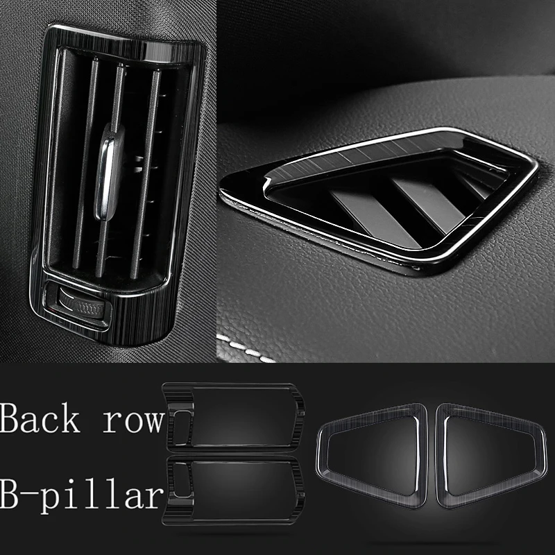 4pcs Для Volvo XC60 черный Титан Нержавеющая сталь интерьер автомобиля декоративный отделка литья крышка автомобиля Стайлинг Аксессуары - Цвет: 4pcs