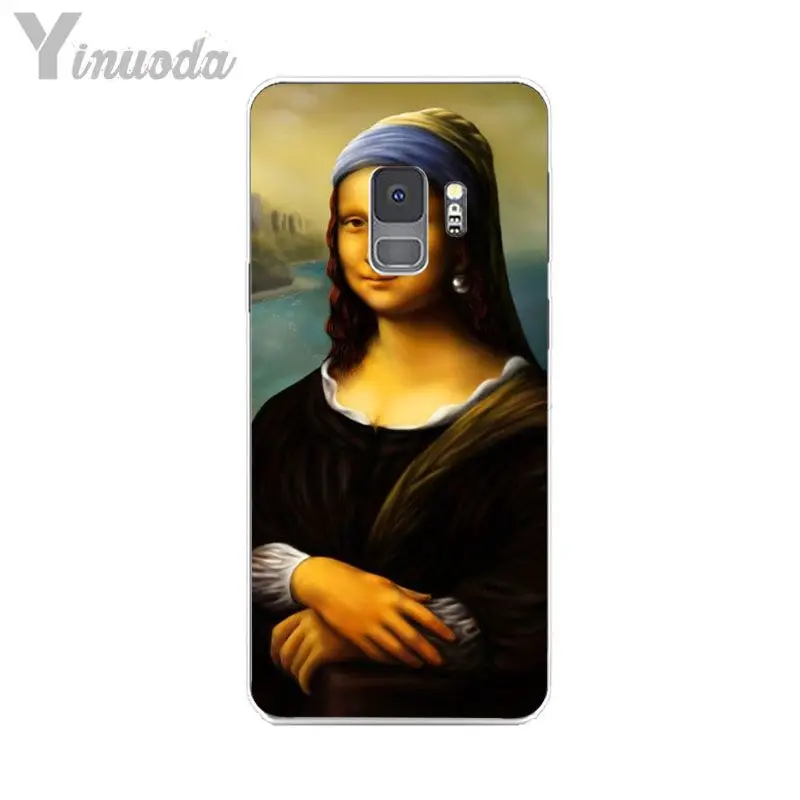 Yinuoda Van Gogh Mona Lisa Funny Art Girl with a pear earing Phone Case for Samsung S5 S6 edge S7 S8 Plus S9 Cover | Мобильные
