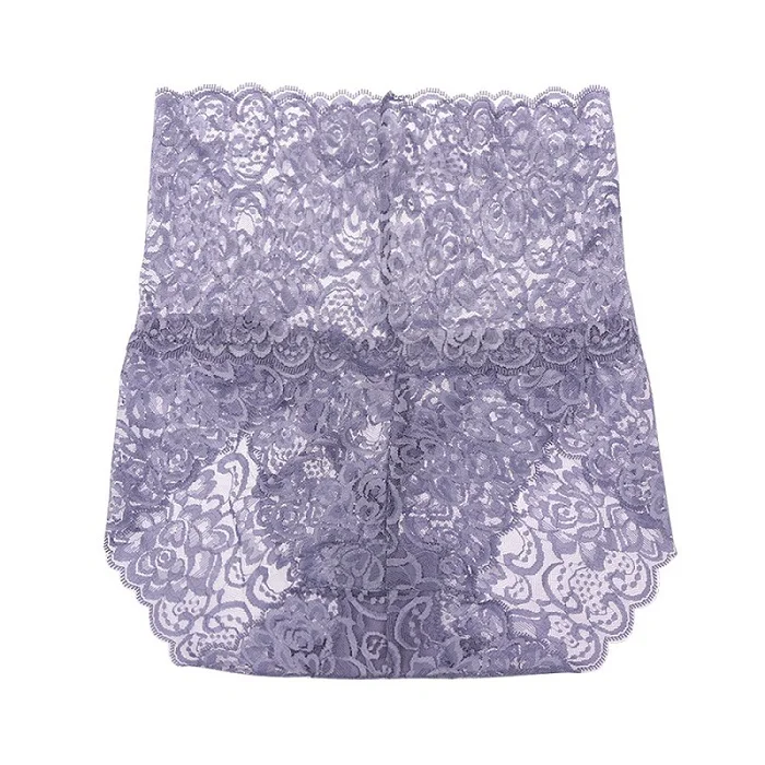 Purple Женское нижнее белье, большие размеры, женские кружевные черные прозрачные сексуальные трусики vs pink Brief control top трусы с высокой талией, хипстерские трусы - Цвет: Purple
