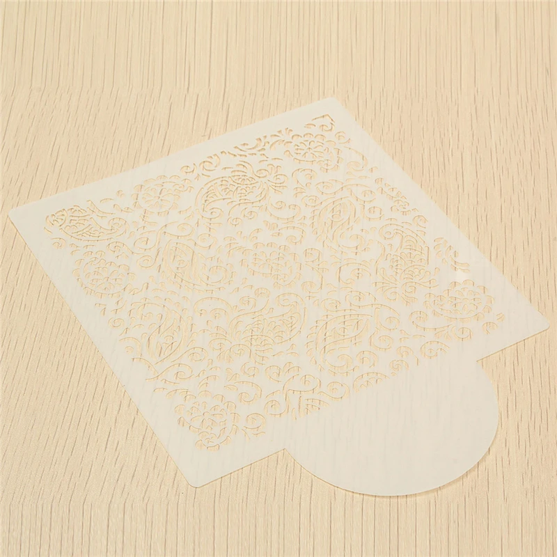 Aomily Paisley Flower Wedding Cake Stencil Plastic Cookie Mold Fondant Tool Decoration for | Дом и сад