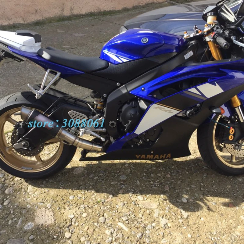Выхлопной глушитель для мотоцикла Yamaha R6 YZF 2006 2016 модифицированный соединитель из