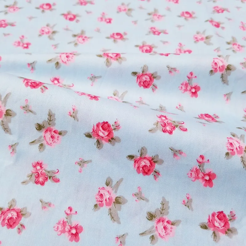 Flower Printed Cotton Twill Fabric For Patchwork DIY Sewing Quilted Baby Dress Bed Sheet Textile Material | Дом и сад