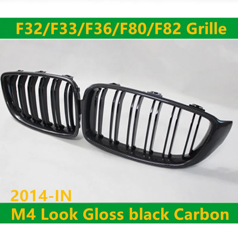 F32 F33 Передняя решетка для почек из углеродного волокна BMW M4 F82 M3 F80 F83 2014 + 428i 420i