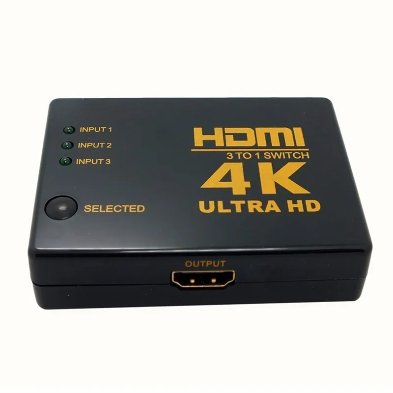 HDMI разделитель, сплиттер 3 в 1 выход 4K* 2K 1080P видеокоммутатор приемный распределитель адаптер портативный для переключения PS4 HDTV XBox dvd-проектор 3D