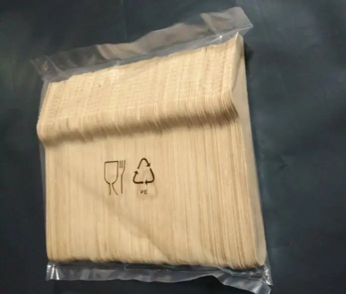 100 шт./упак. одноразовые деревянные столовые приборы Ножи вилки и ложки посуда