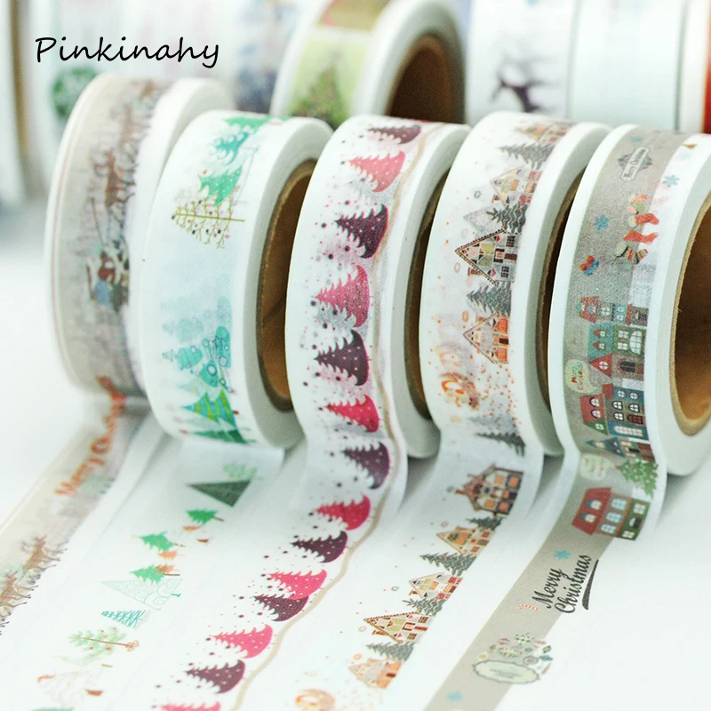 10 шт. олень лента Washi японский 1 5*10 м Kawaii Скрапбукинг инструменты клейкой ленты