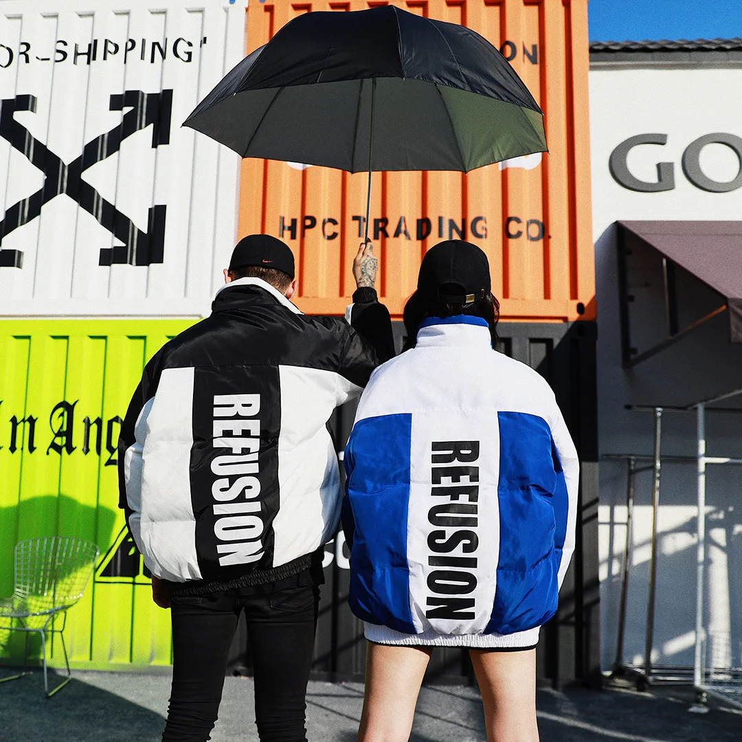 Aelfric New Preppy Style Women Jacket Sportswear Winter Thick Parkas Korea Streetwear Patchwork Hip Hop Warm Jackets Female FK20 | Женская