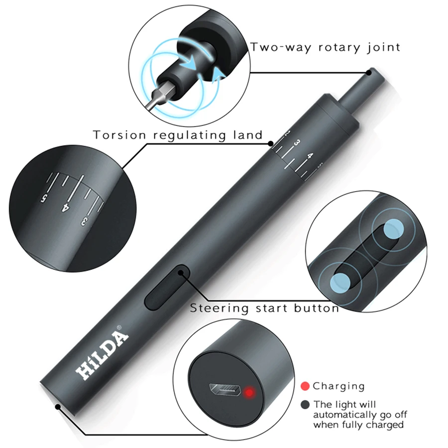 Мини электрическая отвертка аккумуляторный Аккумуляторный шуруповерт комплект