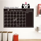 Настенные Стикеры для календарь из ПВХ, съемная школьная доска, Черные Водонепроницаемые Стикеры для украшения дома, меловая доска