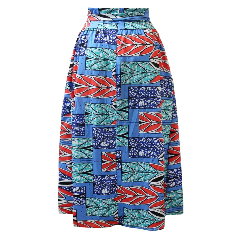 Большие размеры, африканские юбки, одежда 5XL, Анкара, индийская африканская цветная женская летняя и Осенняя мода, бандажная длинная юбка, стиль