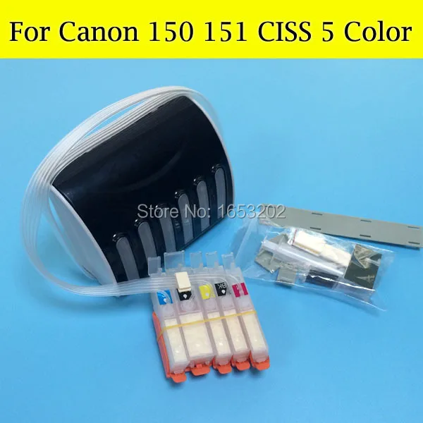 5 цветов CISS PGI 150 CLI 151 система Ciss для Canon PIXMA IP7210 MG5410 MX921 Постоянный чип дуги |