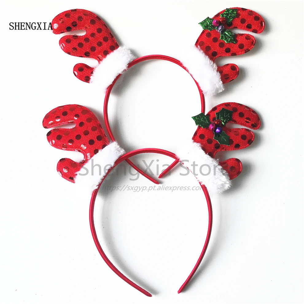 

Новинка; Рождественская повязка на рога; Рождественские рога; Семейные вечерние аксессуары для волос; Колокольчики; Корона; Повязки на голо...