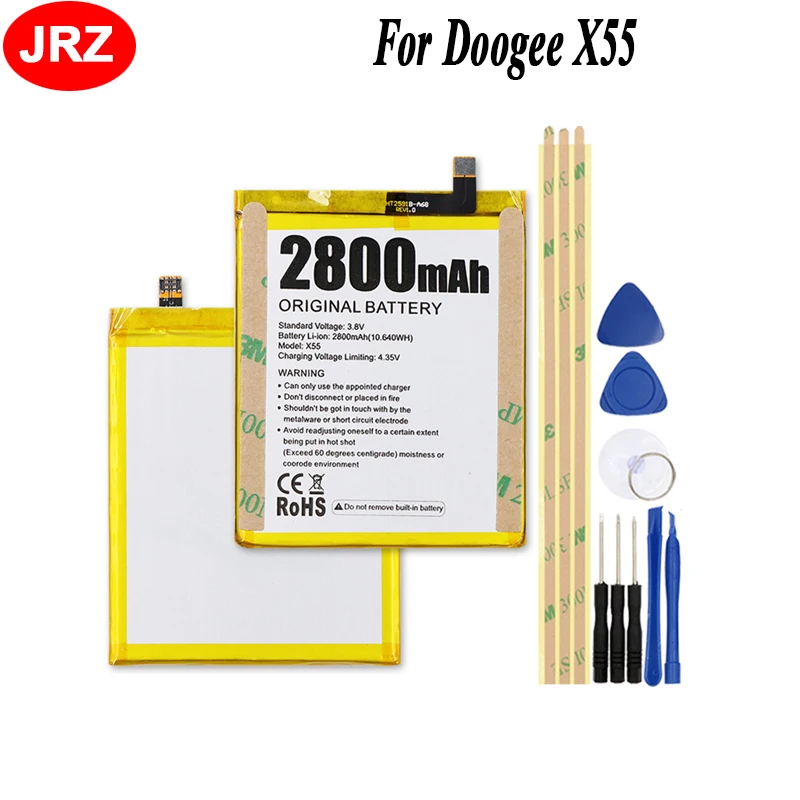 JRZ для телефона Doogee X55 аккумулятор 2800 мАч Высокая емкость 3 8 в высококачественные