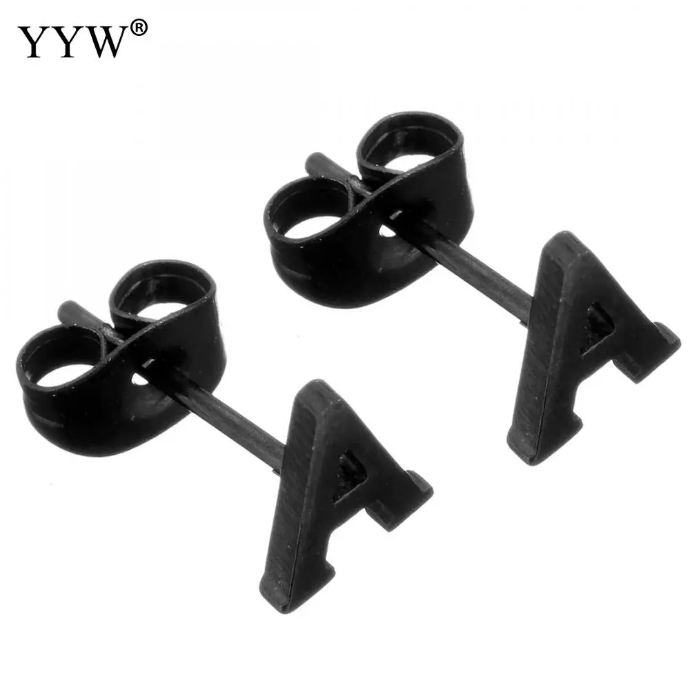 Серьги гвоздики из нержавеющей стали с буквами от A до Z|fashion stud earrings|stud earringsjewelry