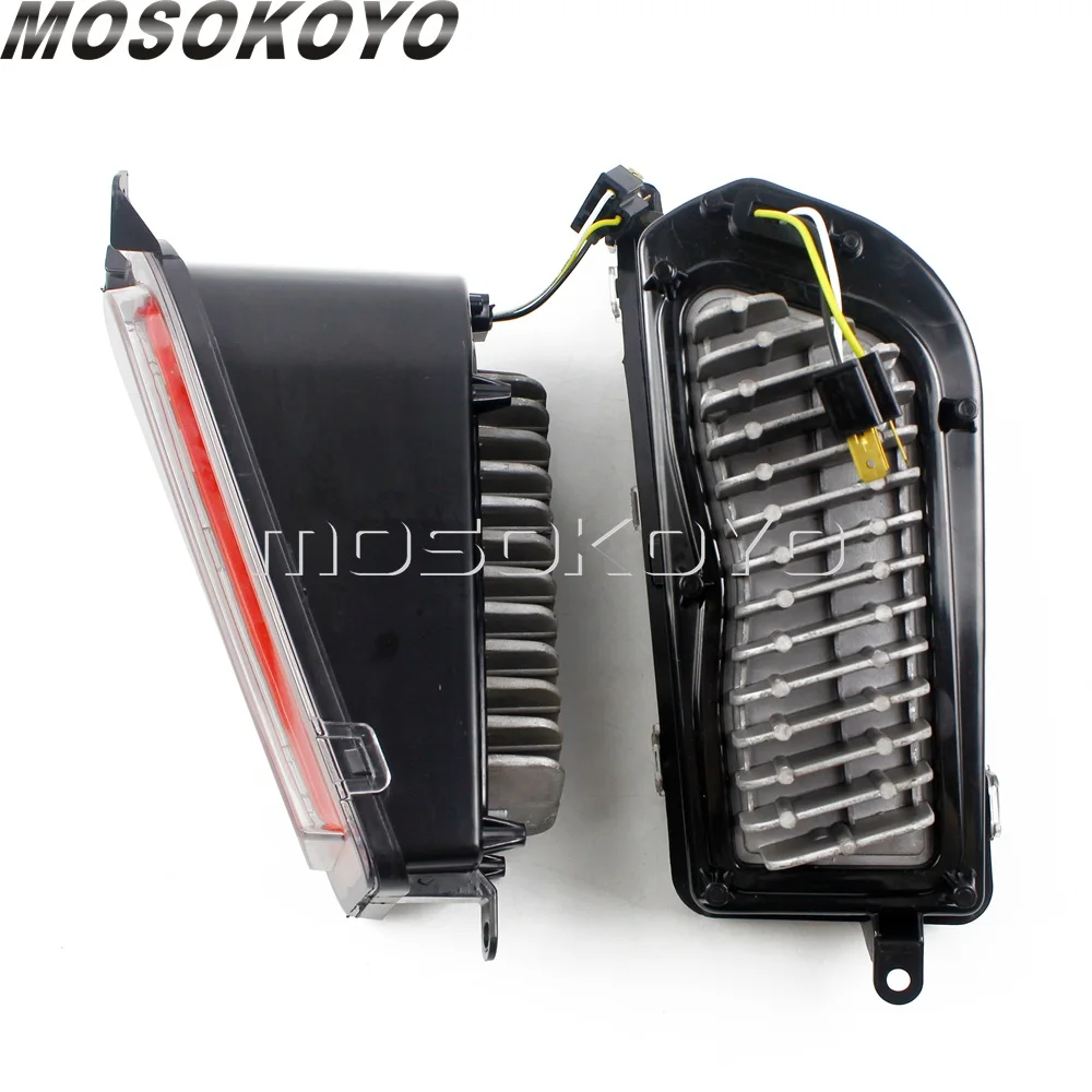 A Pair Red Front Headlamp Led Headlighs For Polaris General 1000 RZR ATV Angel Eyes LED Replacement Headlight Kit Custom |