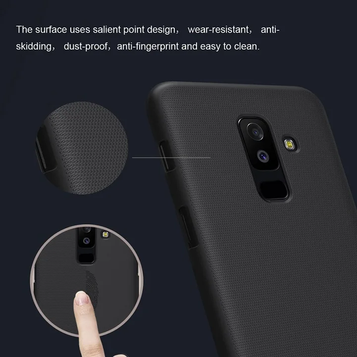 For samsung galaxy a6 plus 2018 case cover 6.0'' NILLKIN Frosted PC back Gift Phone Holder for |