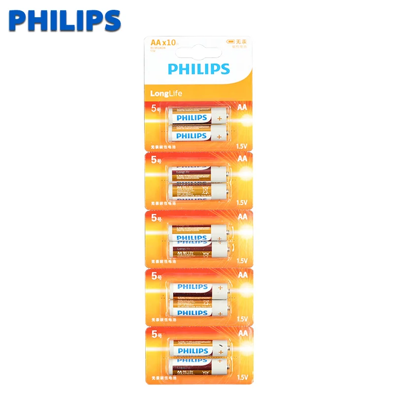 10 шт. аккумуляторы philips 1 5 в|Батарейки| |