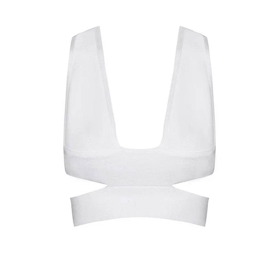 Leger Babe Rayon Black Red White Bandage Crop Tops Fashion Casual Summer Sexy Women Sleeveless Party Celebrity Style FH32 Женская