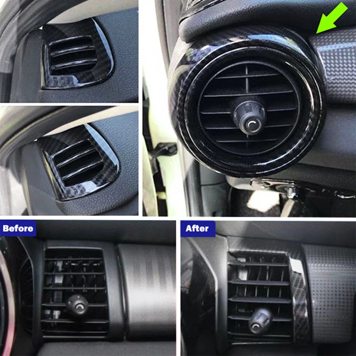 Крышка вентиляционного отверстия для BMW MINI Cooper F55 F56 F57 углеродное волокно