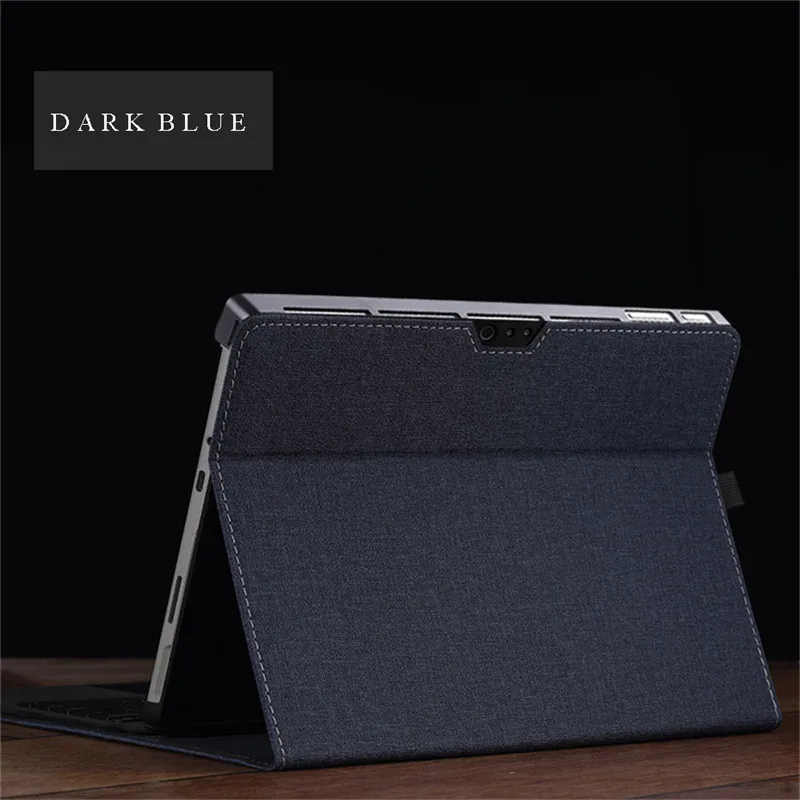 Dark Blue Для microsoft Surface Pro 6 5 4 3 12,3 ''роскошный чехол с подставкой планшетный ПК чехол Coque для Surface Pro 5 Pro 4 полная защитная оболочка - Цвет: Dark Blue