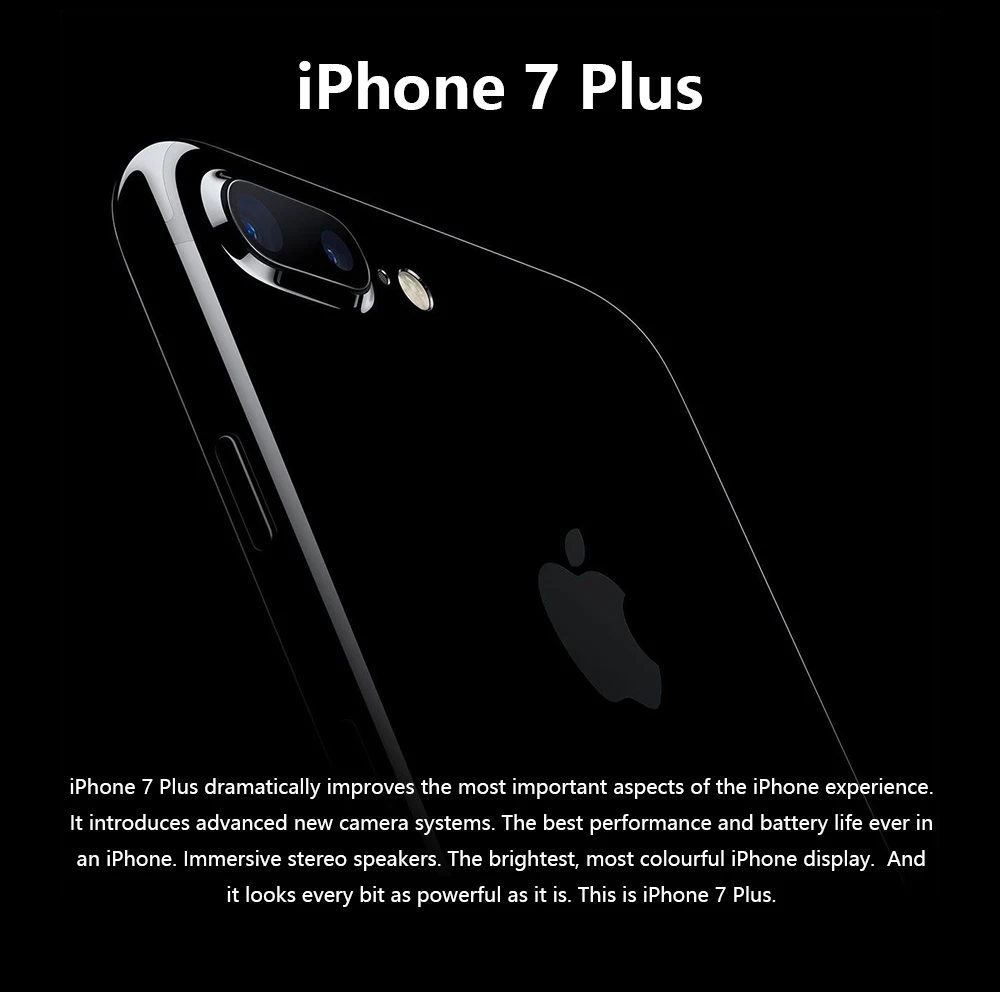 Разблокированный Apple iPhone 7 Plus, 3 Гб оперативной памяти, Оперативная память 32/128 ГБ/256 ГБ Встроенная память Quad-Core отпечатков пальцев 12MP IOS LTE 12.0MP Камера для смартфона мобильного телефона