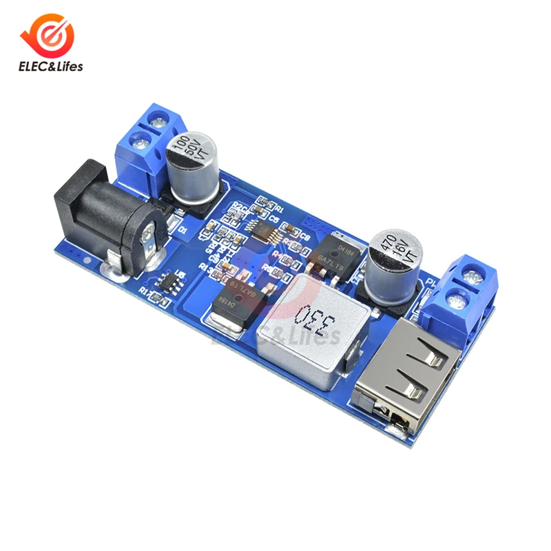 DC-DC 12 В/24 В до 5 В 5A USB понижающий модуль питания понижающий преобразователь Регулируемый регулятор напряжения 24 в 12 В 5 в замена LM2596