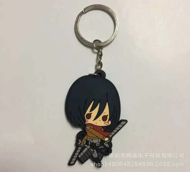Attack on Titan Wings of Liberty Аниме ПВХ брелок Rivaille Levi Eren Jager Armin Arlert смешной кулон ювелирные изделия Llaveros подарки