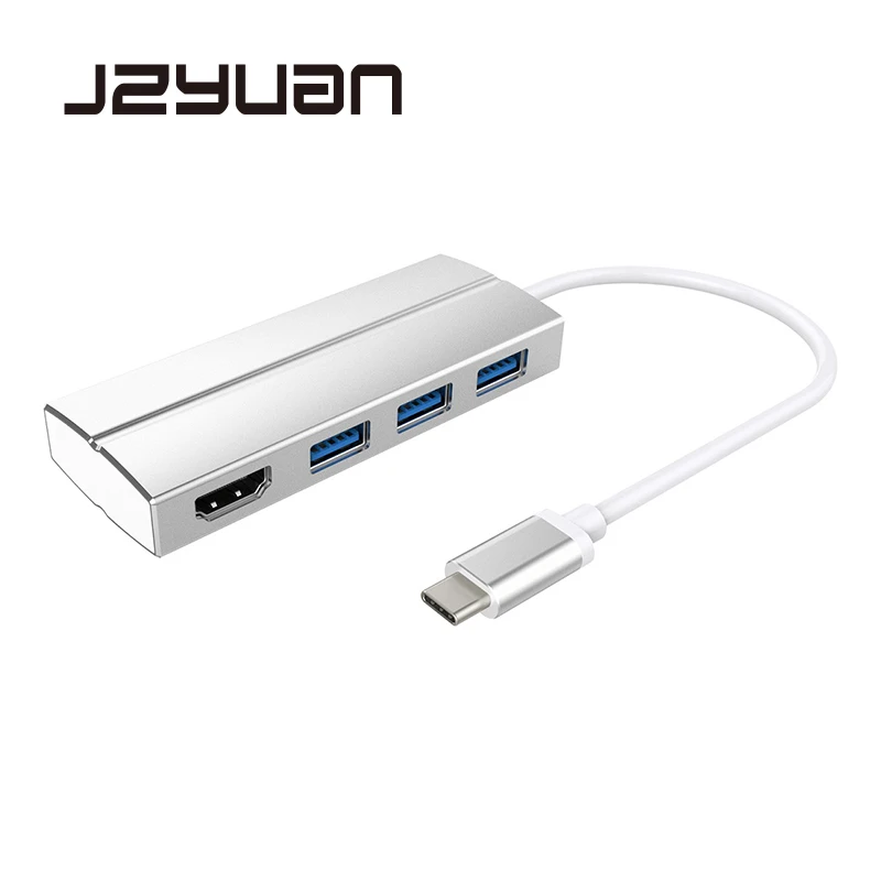 JZYuan USB 3 1 usb type C к HDMI 0 концентратор адаптер папа Женский 4K 30 Гц видео конвертер для