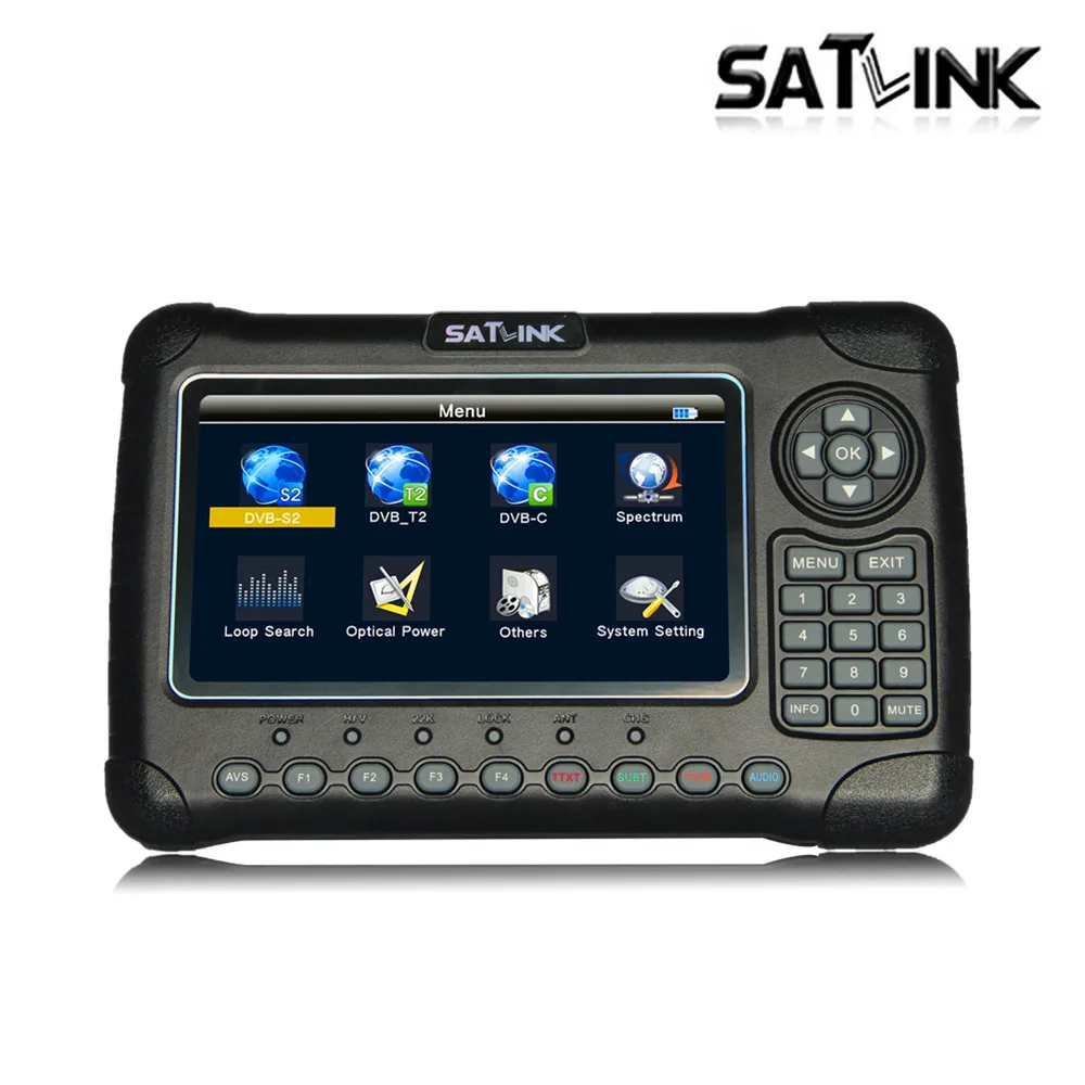 Satlink Цифровой спутниковый Finder метр WS6980 DVB-S/S2 DVB-T/T2 DVB-C сигнала Finder с Анализатор спектра Созвездие ws 6980