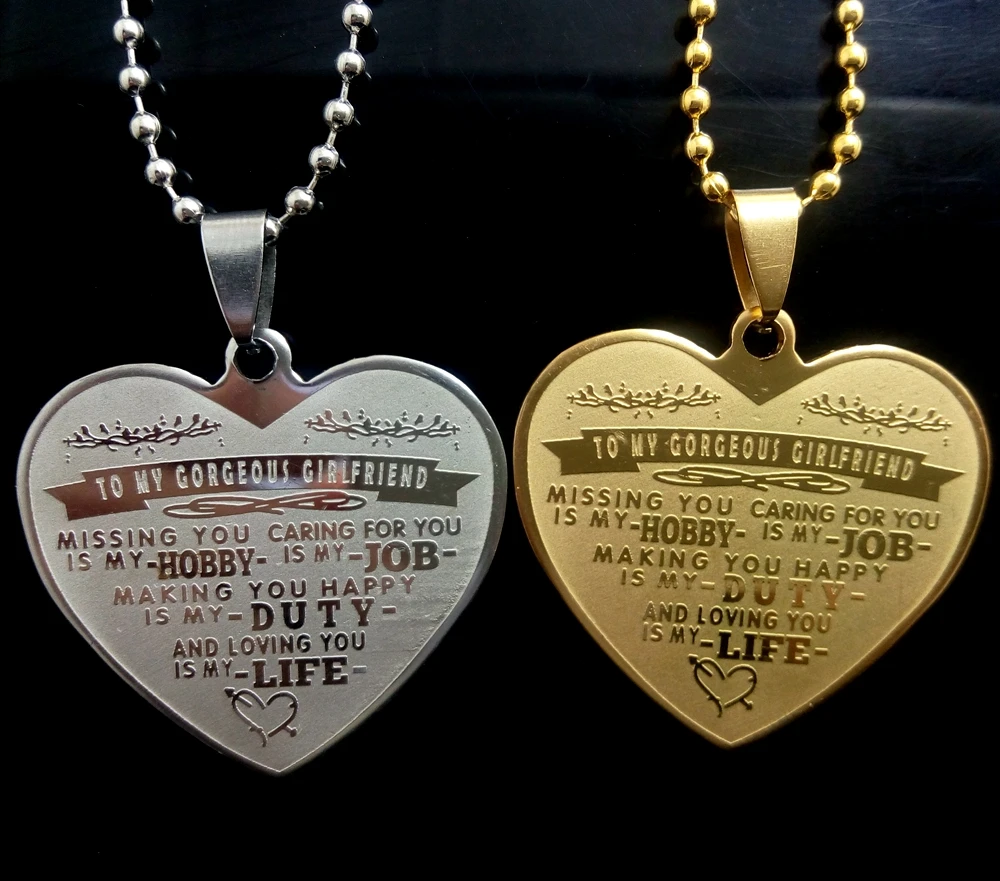 Новинка 1 шт. для моей подруги жены собачья бирка ожерелье с подвеской влюбленных