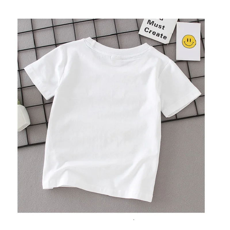 2019 летняя модная Одинаковая одежда для семьи Повседневная футболка с принтом