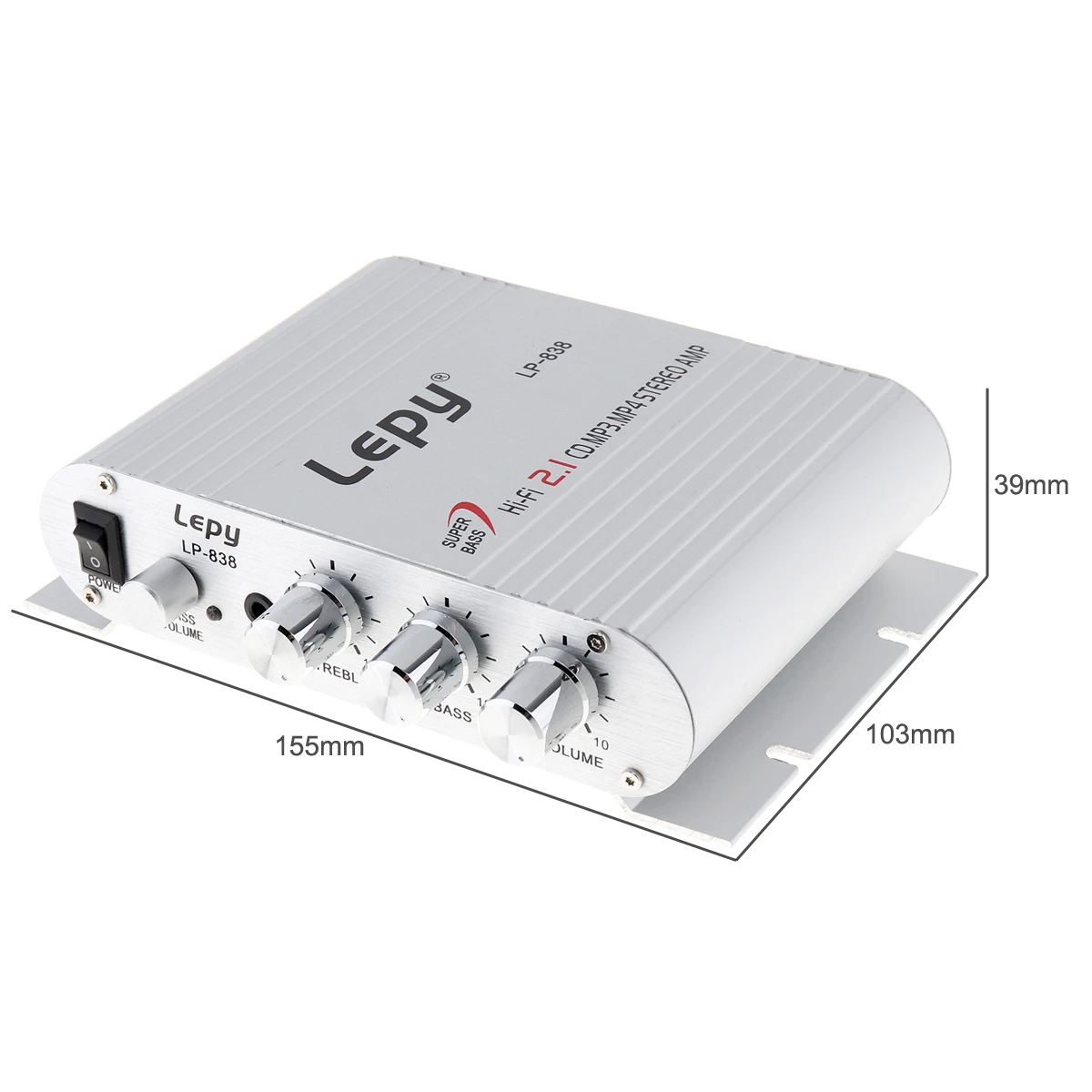 Hi fi стерео усилитель 12 В мини Fi Радио MP3 1/8 дюйма аудио разъем для автомобиля
