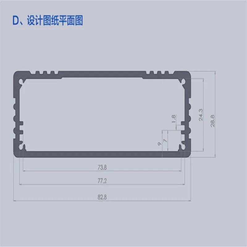 1 шт. черный матовый алюминиевый шкаф для электроники с радиатором 29*83*110
