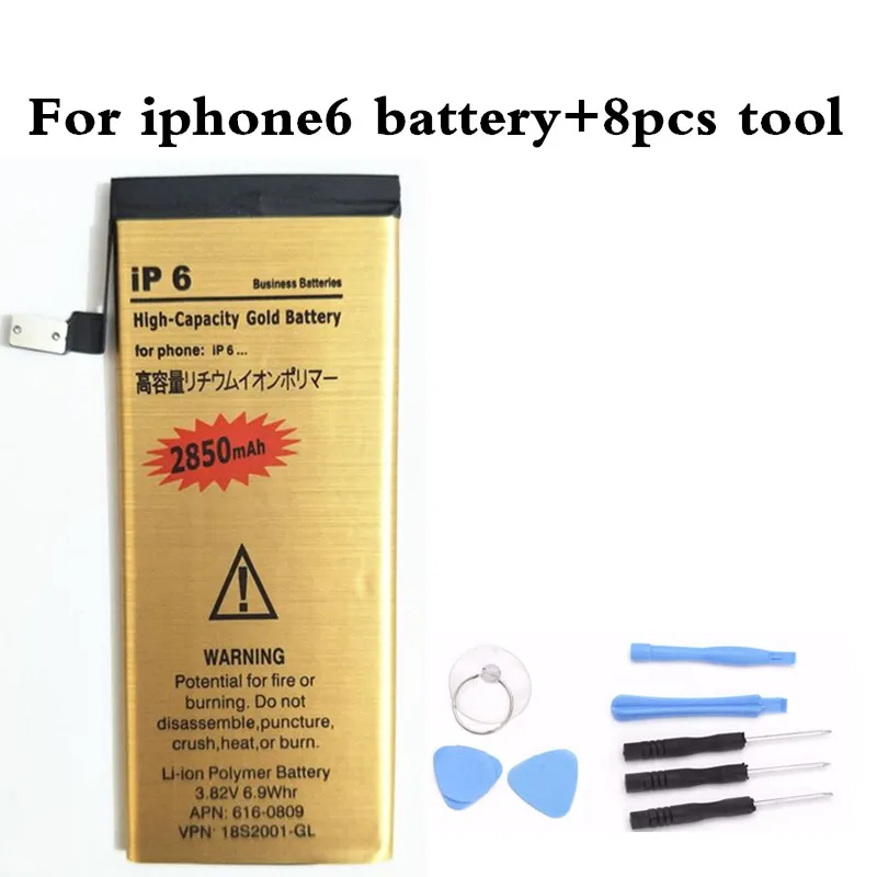 2 шт./лот для iphone 6 6g аккумулятор внутренняя Замена литий-ионных батарей батарея