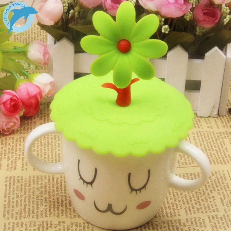 LINSBAYWU симпатичная Пылезащитная силиконовая крышка для чашки кофейная