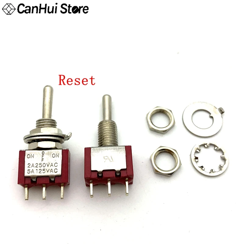 Миниатюрные тумблеры Mini 3-Pin SPDT ON-OFF-ON 2A 250VAC 5A 125vac 10 шт. миниатюрные переключатели