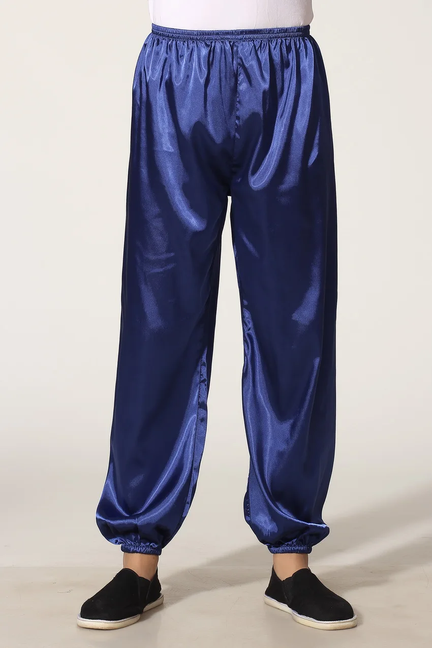 Новый китайский традиционный мужской костюм кунг-фу из атласа винтажная