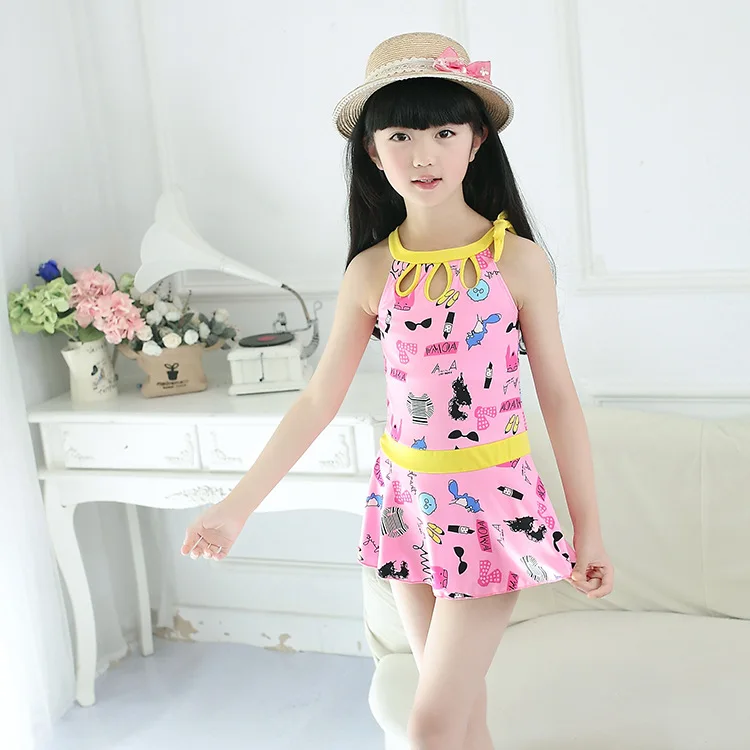 Детский купальный костюм сексуальные цельные купальные костюмы 2019 с юбкой для