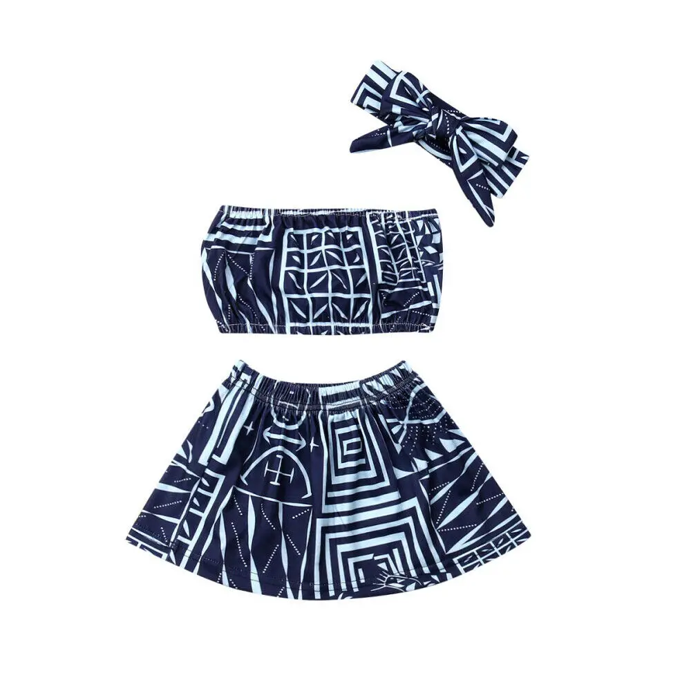 Pudcoco/Новинка летняя одежда для маленьких девочек в народном стиле топ с открытыми