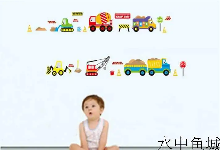 Наклейки на стену для грузовиков автомобилей когтеров и журавлей съемные