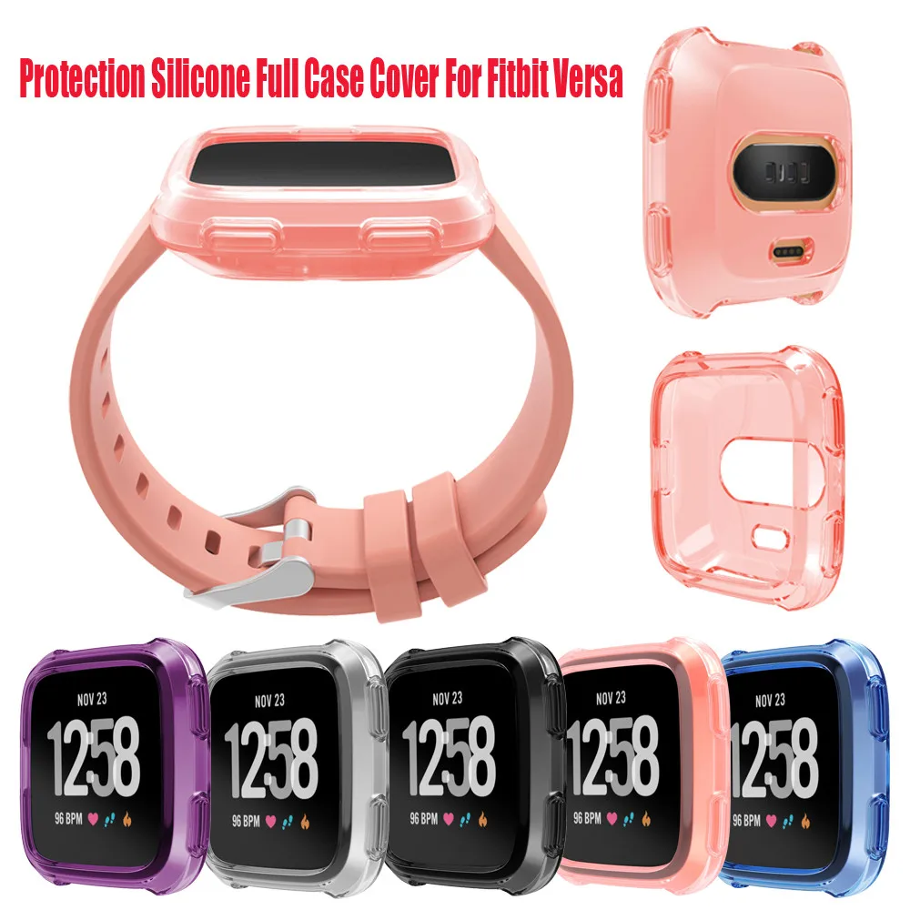 Мягкий ТПУ защитный силиконовый чехол для Fitbit Versa умные часы аксессуары чехлы