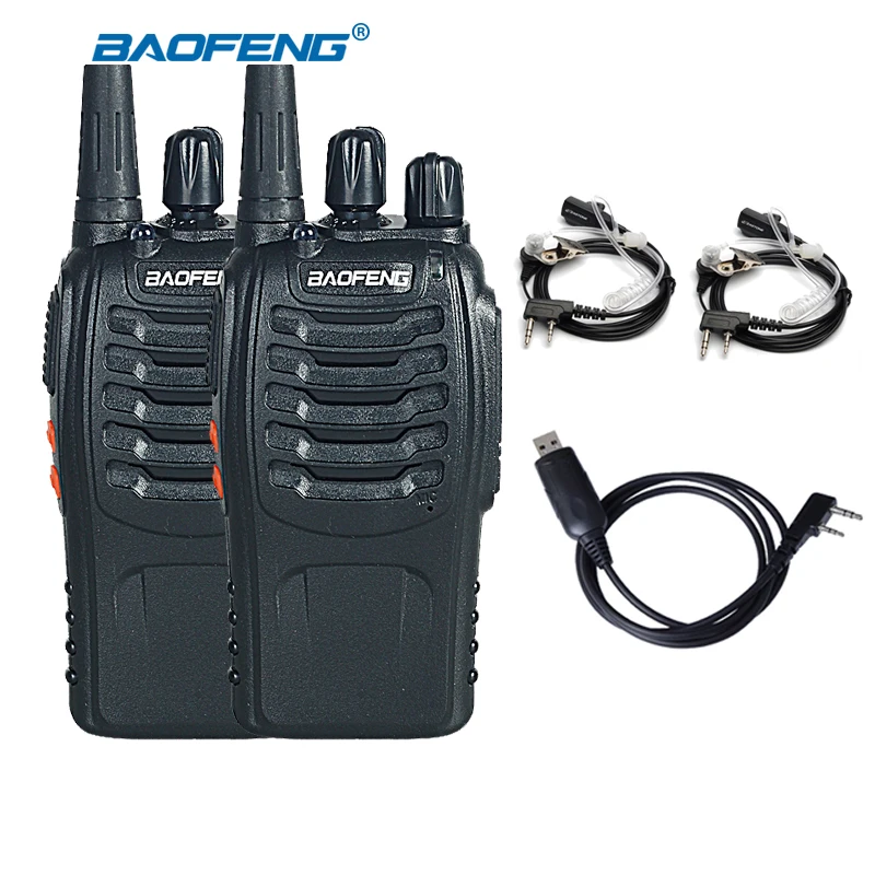 2 шт. Baofeng BF 888S Walkie Talkie 5 Вт UHF 400 470 МГц Ручной портативный CB Ham Radio walkie talkie Set baofeng Radio|cb