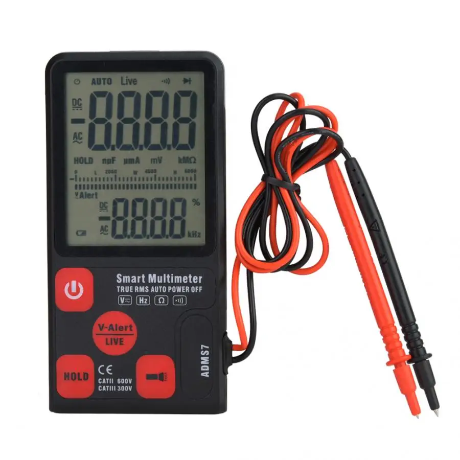 

BSIDE ADMS7 Portable Automatic LCD Display Digital Multimeter 6000 Counts