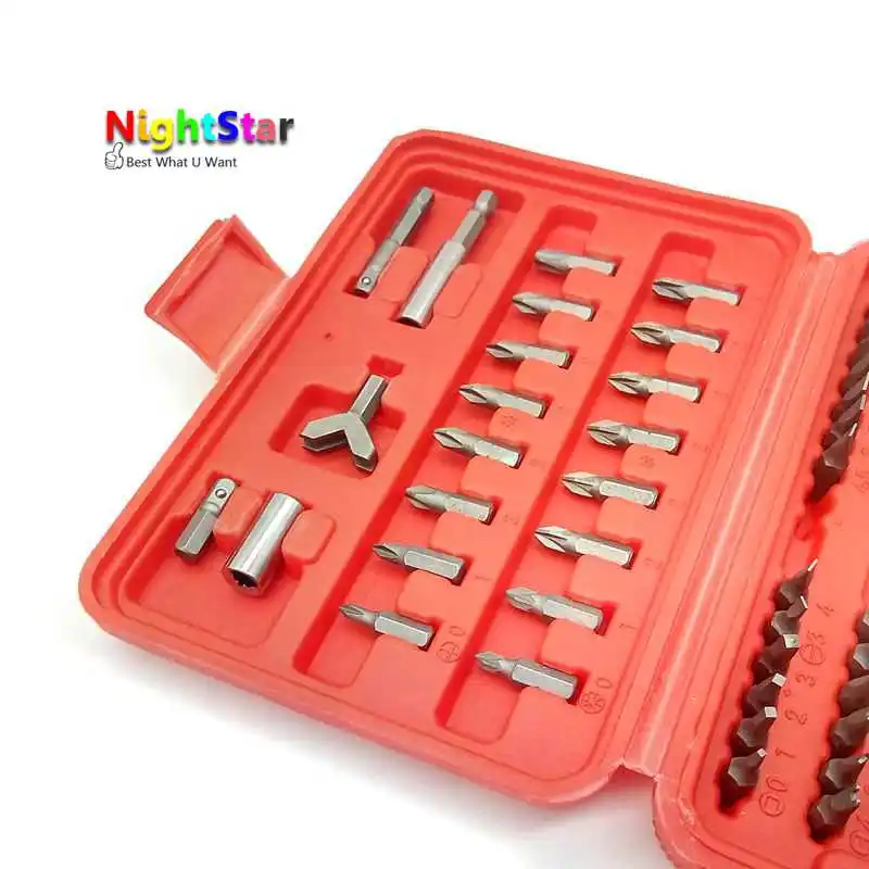 100 шт. набор защитных бит сверлильный ключ с шестигранной звездочкой Магнитная