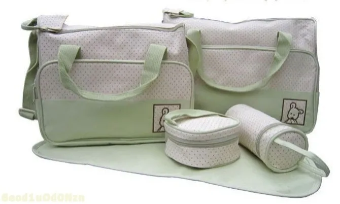 New Fashion 5pcs Baby Changing Diaper Nappy Bag Mummy Mother Handbag multifunctional set | Мать и ребенок
