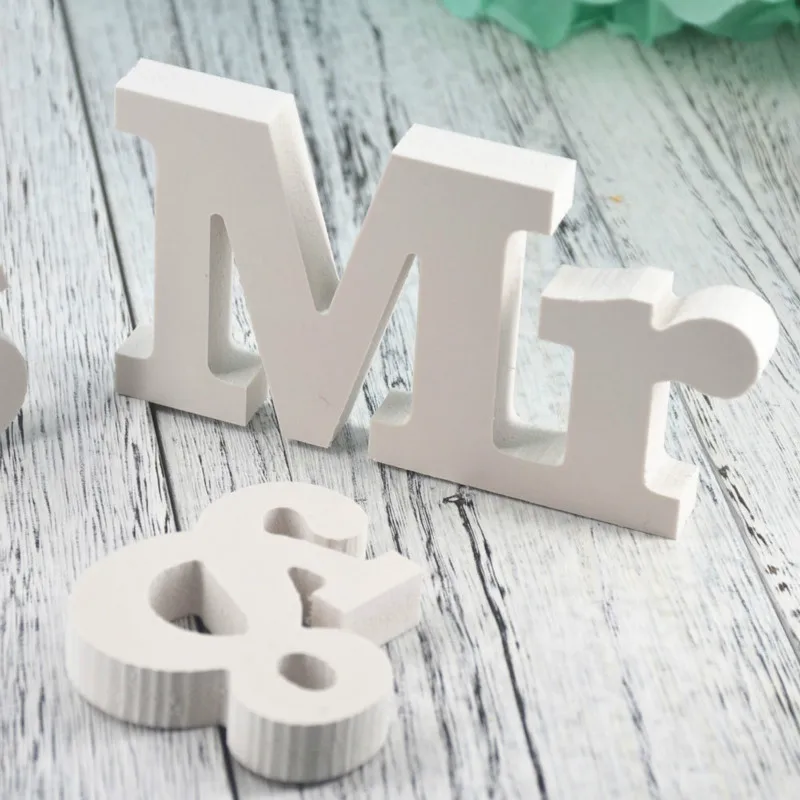 1 комплект деревянные буквы Mr & Mrs для свадебных декораций принадлежности надпись