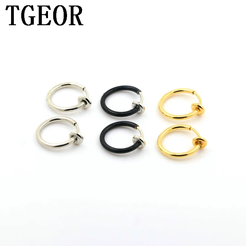 

Free shipping NEW ARRIVAL wholesale 30pcs MIXED COLORS spring no piercing earring Stainless Steel nose ring