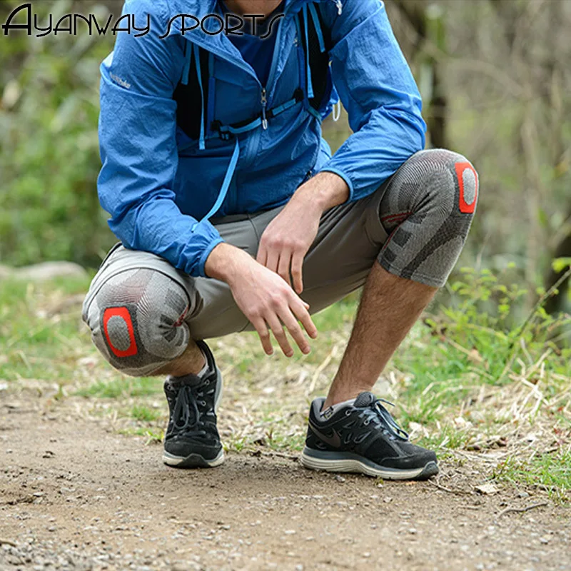 Наколенники с бамбуковым углем дышащие Бесшовные наколенники для мужчин и