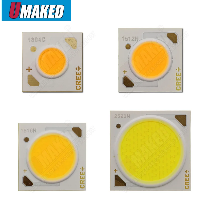 10 шт. Cree CXA 10 Вт CXA1304 15 Вт CXA1507 24 Вт CXA1512 65 Вт CXA2530 Холодный/теплый белый 5000 К, 3000 К COB Led XLamp чип светильник