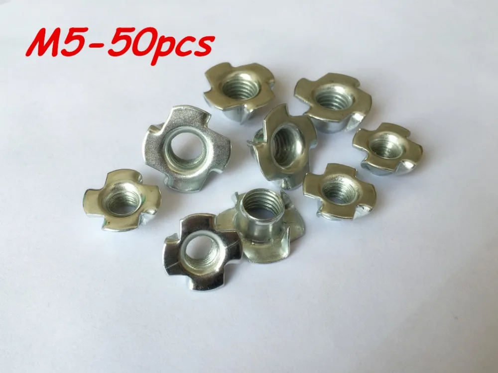 M5 углеродистая сталь оцинкованная Четыре Коготь гайки женские 50 шт./лот